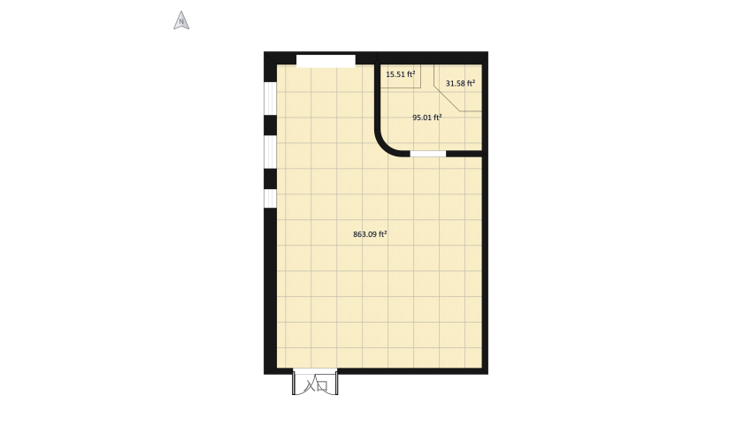 #EmptyRoomContest-Studio Apartment floor plan 102.6