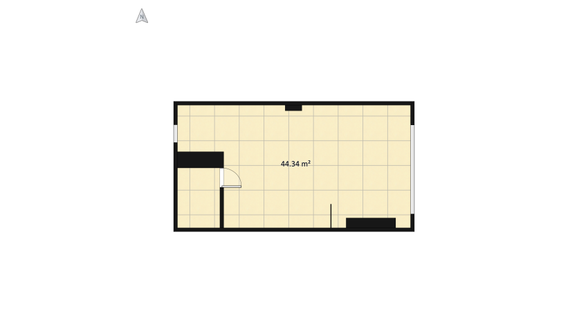 Living room with kitchen floor plan 98.1