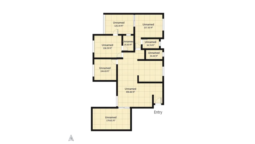 3Bhk_render floor plan 120.9