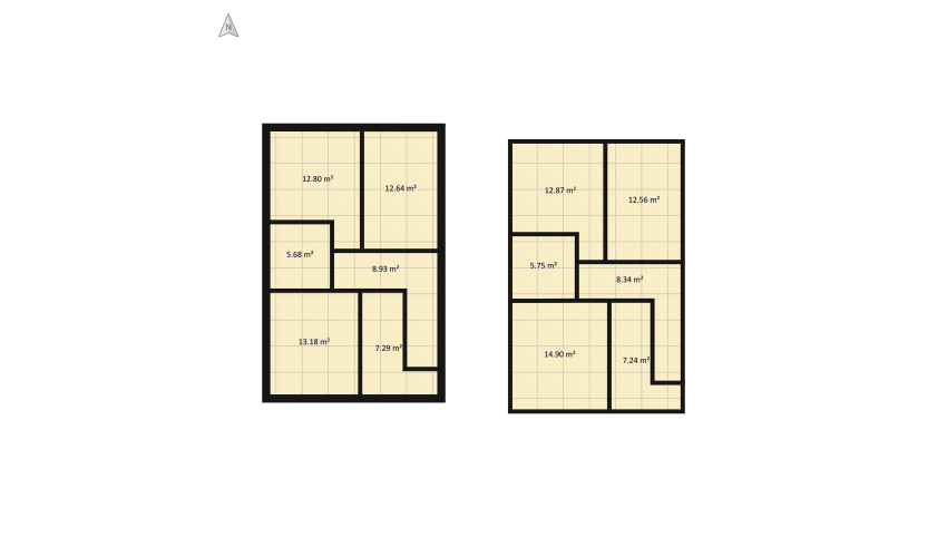 Progetto camera da letto con cabina armadio allungata floor plan 344.33