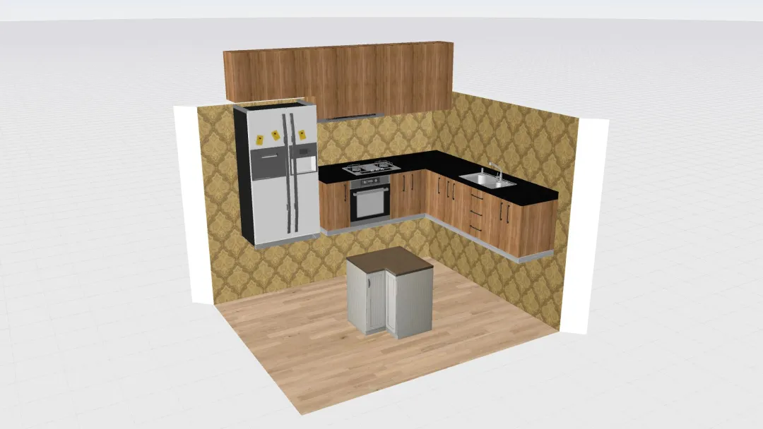 Room Planning - Service Area: KITCHEN 3d design renderings