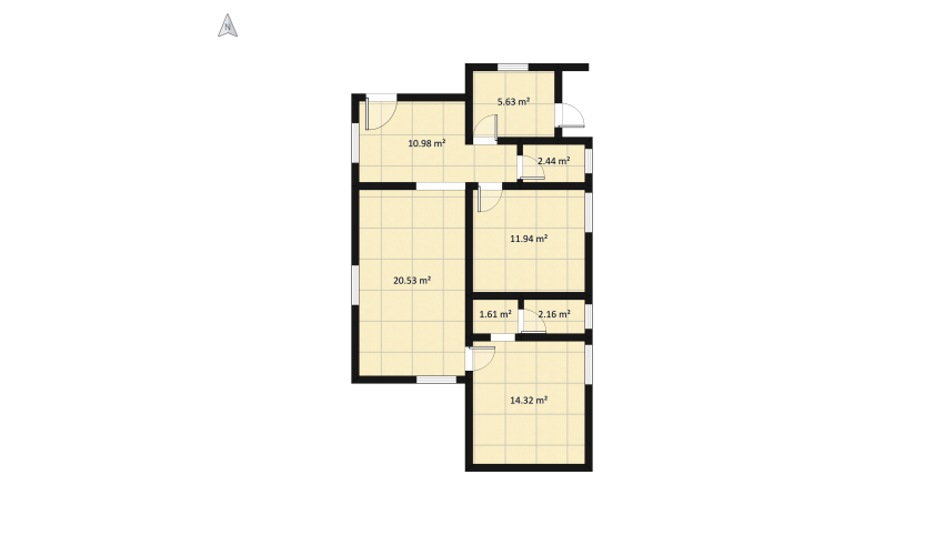 Individual House floor plan 80.77