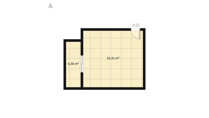 Yellow Bedroom floor plan 42.83