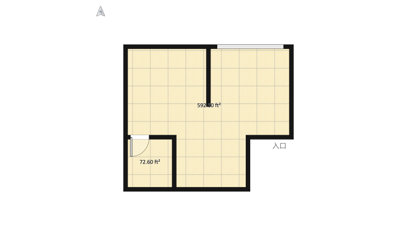 #OceanContest (Studio Apartment) floor plan 67.96