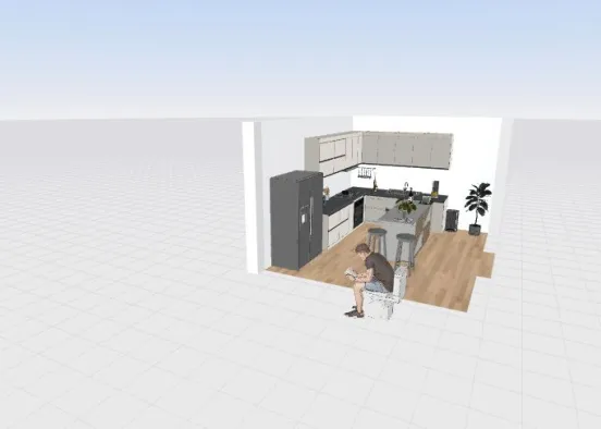 My preppy kitchen design_copy Design Rendering