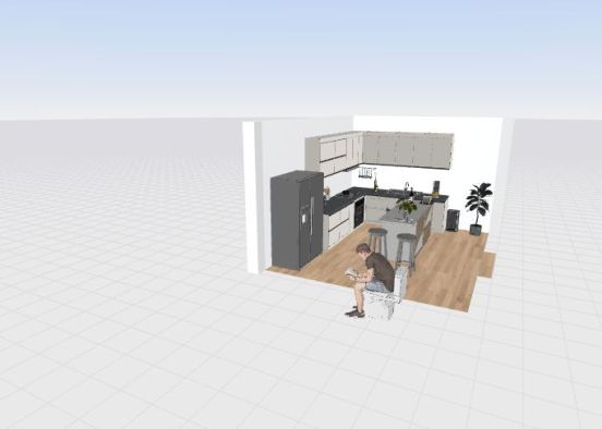 My preppy kitchen design_copy Design Rendering