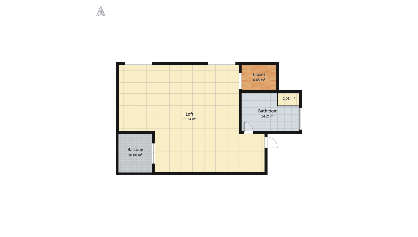 Loft Apartment floor plan 136.46