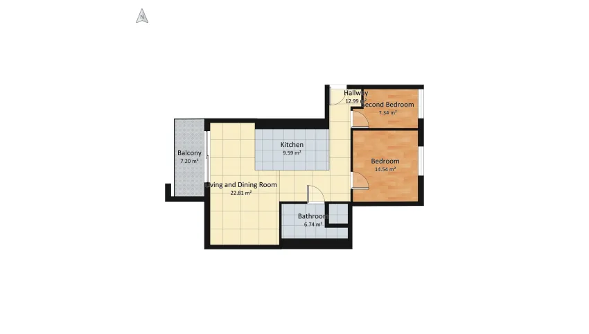 Apartment Wilanow floor plan 81.21
