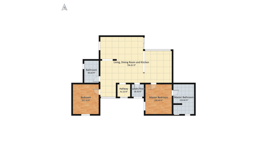 Modern House floor plan 158.59