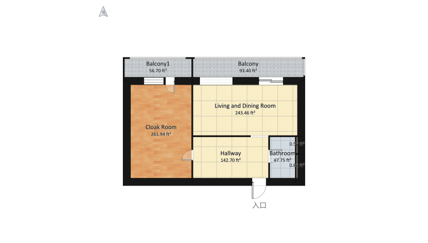 Проект двухкомнатной квартиры floor plan 93.11