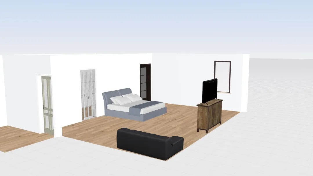 Johnson master bed room 3d design renderings