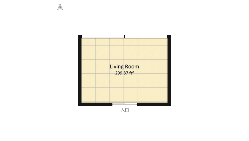 Minimalist Living Room floor plan 30.48