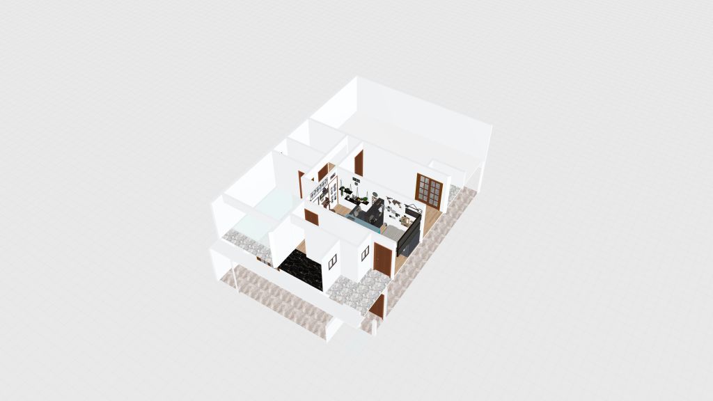 Planta Baixa - Casa Atual 3d design renderings
