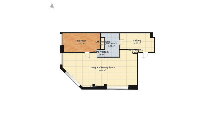 Scandinavian house floor plan 109.34