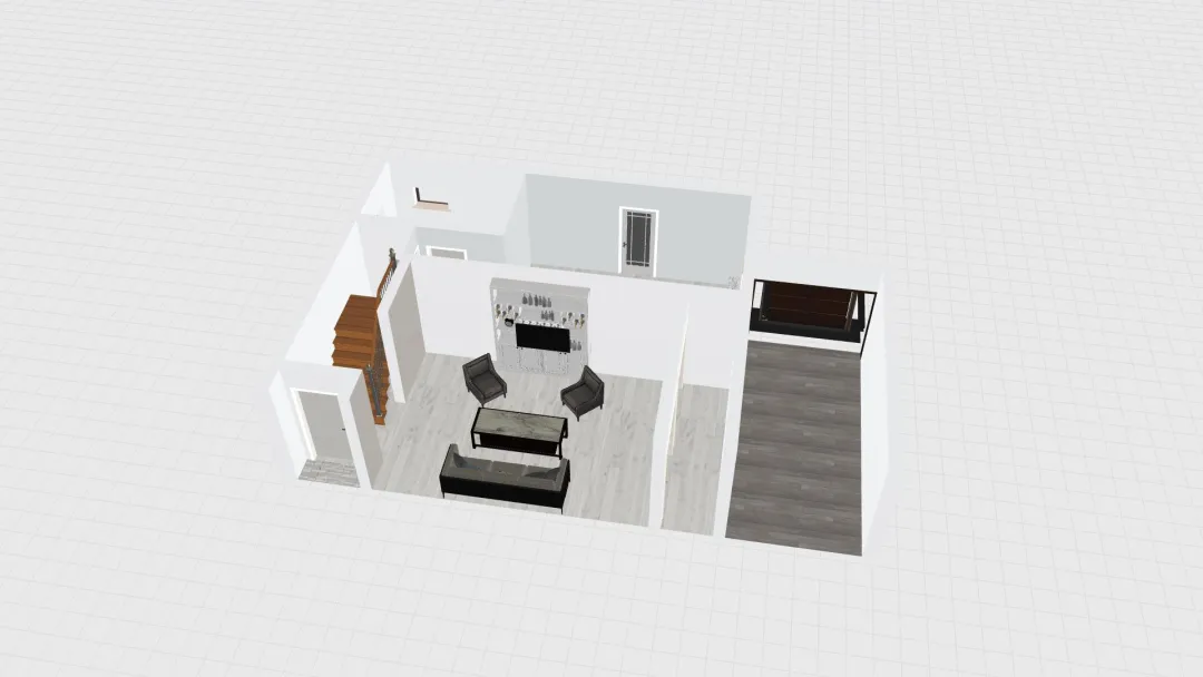 Meadow Lane Basement Apartment 3d design renderings