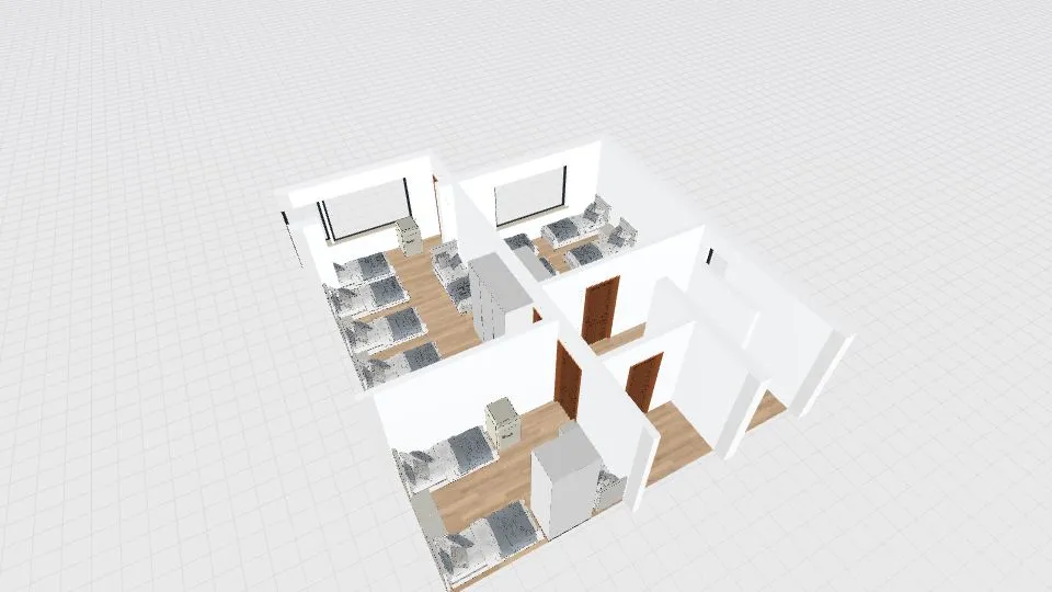 Podział (I piętro) Piaseczno, Baczyńskiego 2 3d design renderings