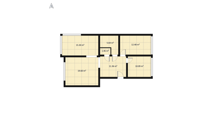 3room flat floor plan 87.29