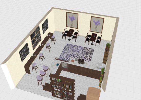 Copy of Purple and Yellow Cafe Design Rendering