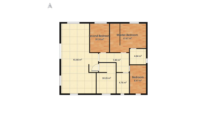 Mansarda floor plan 113.63