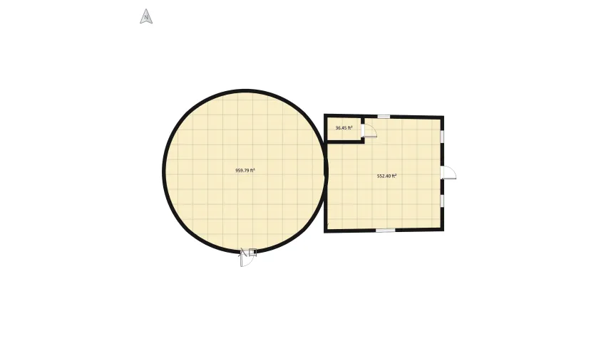 Lighthouse Airbnb Cabin Conversion floor plan 185.94