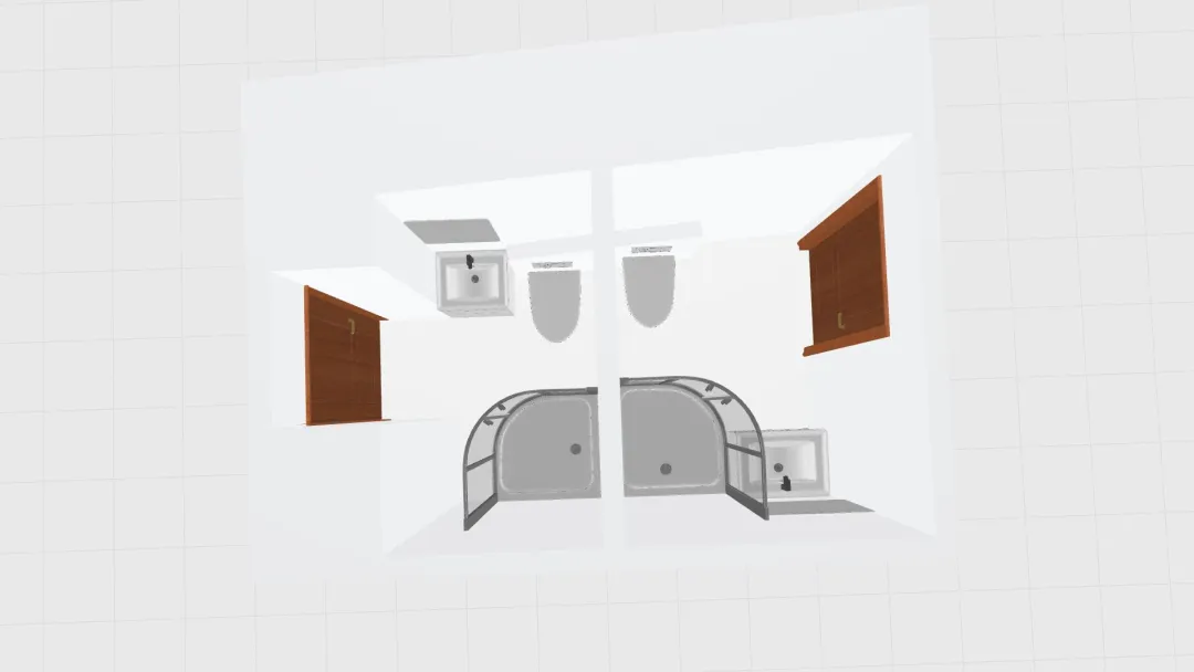 misure due bagni con arredo 3d design renderings