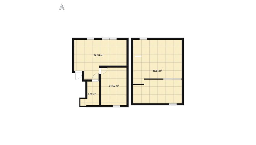 black&white flat floor plan 100.55