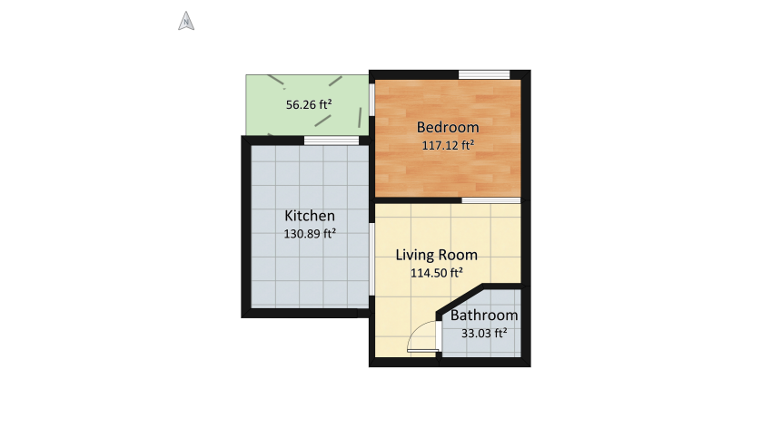tiny apartment floor plan 46.91