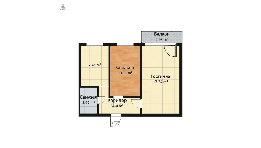 Copy of Flat New Variant floor plan 46.05