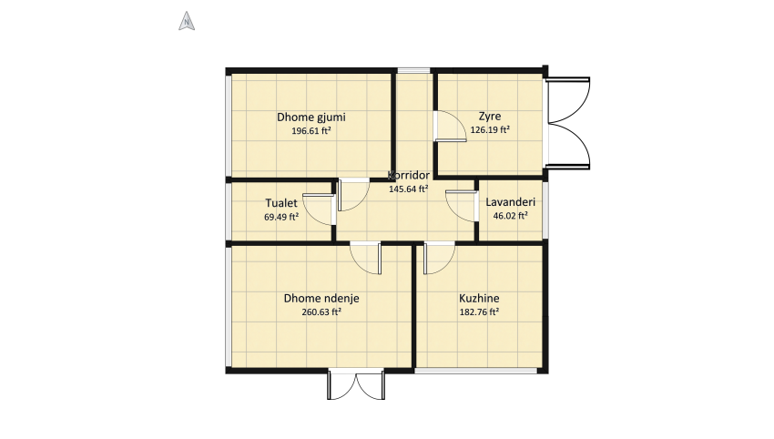 Classic modern house floor plan 95.45