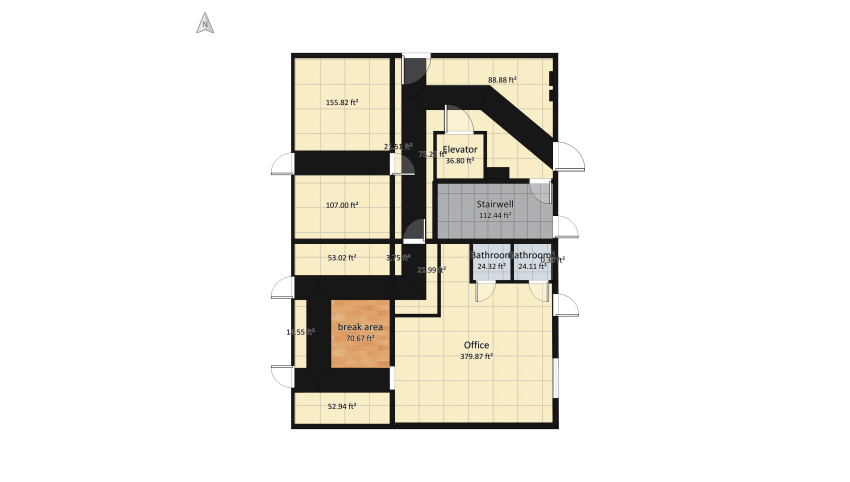 Jimmy Ann Lobby Proposed #4 blow up floor plan 115.36