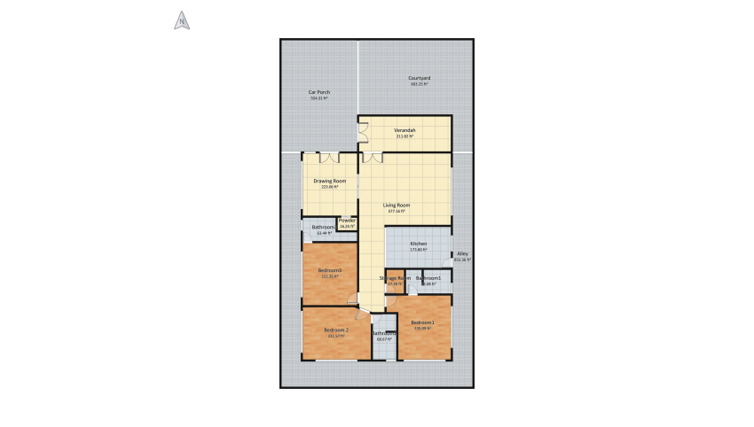 CDA F17 Housing Plan v3 (Three Bed) DD floor plan 411.67