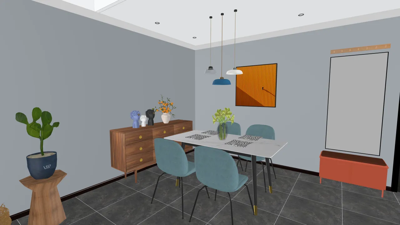 Modern Cheerful Palette 3d design renderings