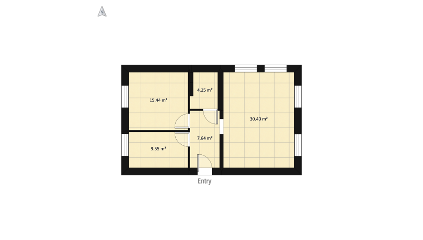 City apartment floor plan 67.29