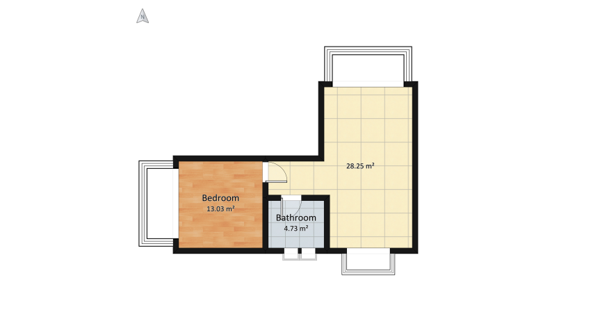 small apartment floor plan 52.07