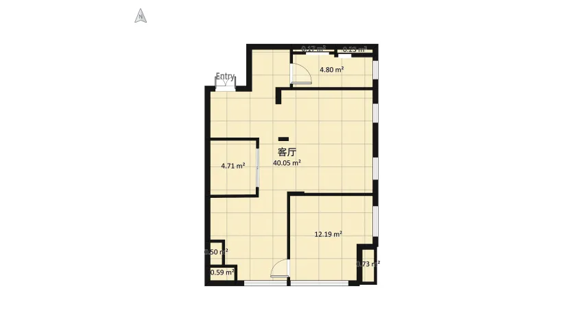  SOHO condominum floor plan 64.1