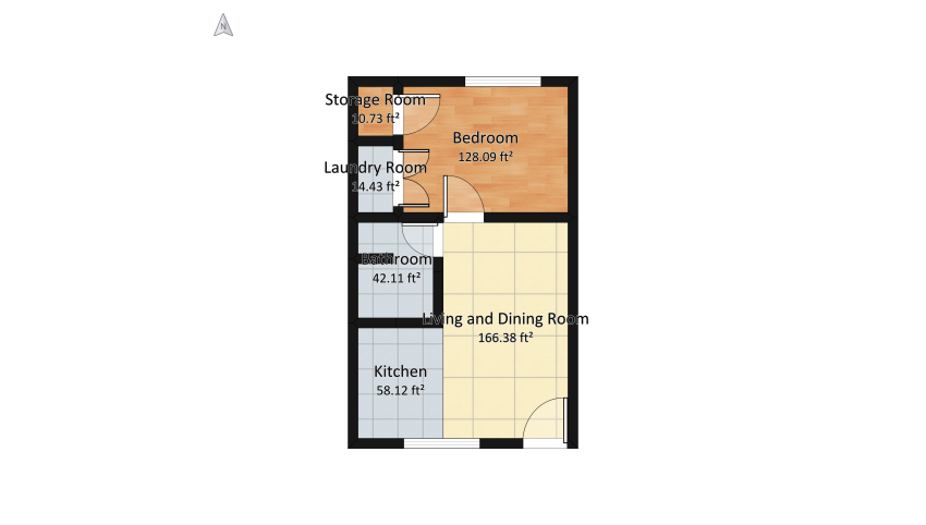 Cozy Apartment floor plan 45.67