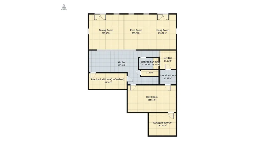 Presley Basement floor plan 196.19