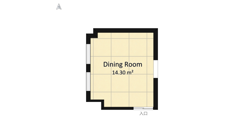 Notting Hill Apartment - Dining Room floor plan 16.01