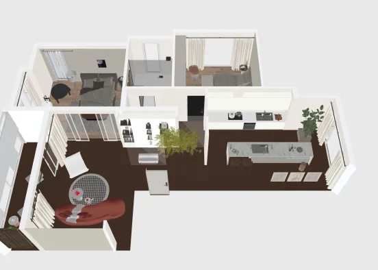 # 12 Contemporary Two Bedroom Design Визуализация дизайна