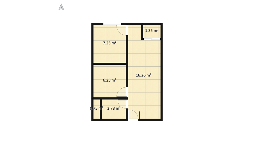 apartement 1 floor plan 38.96