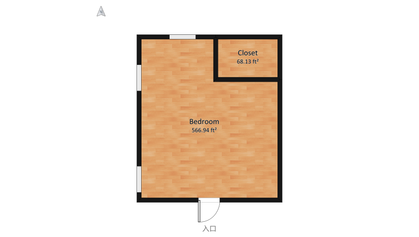 Bedroom | Closet floor plan 64.1