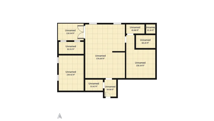 Pink & Green Apartment floor plan 147.4