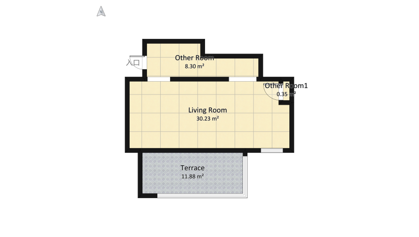 Projeto de Interiores - Apto Domo Life - Living ampliado floor plan 57.95