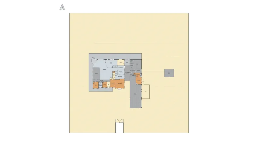 Barndominium w/Shop floor plan 10360.55