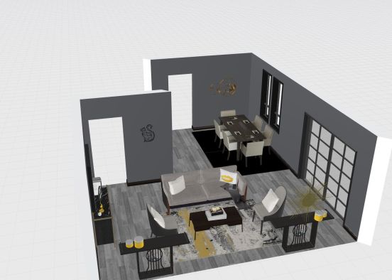 Copy of Living Room/Dining Room Design Rendering