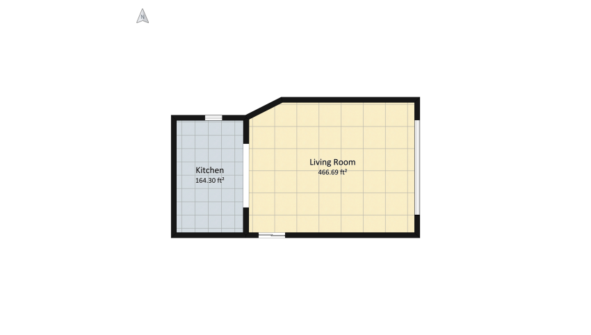 Modern Retro Style floor plan 63.89
