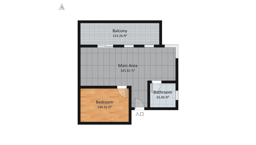 Modern Suite Apartment floor plan 73.65