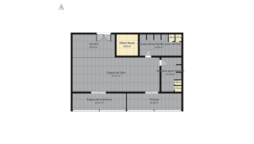 Projet Salle de Sport floor plan 143.51
