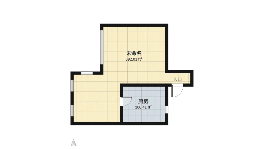 Sample Project - Apartment floor plan 45.75