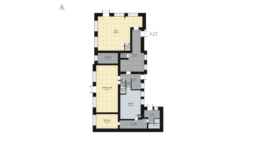 #HSDA2021Commercial- cafe ＂Aurora＂ in the old city floor plan 323.12